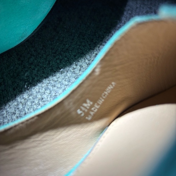 LINEA PAOLO Presta Pointed Toe Flat In Aqua Suede Women’s Size 5 1/2 - Picture 9 of 10